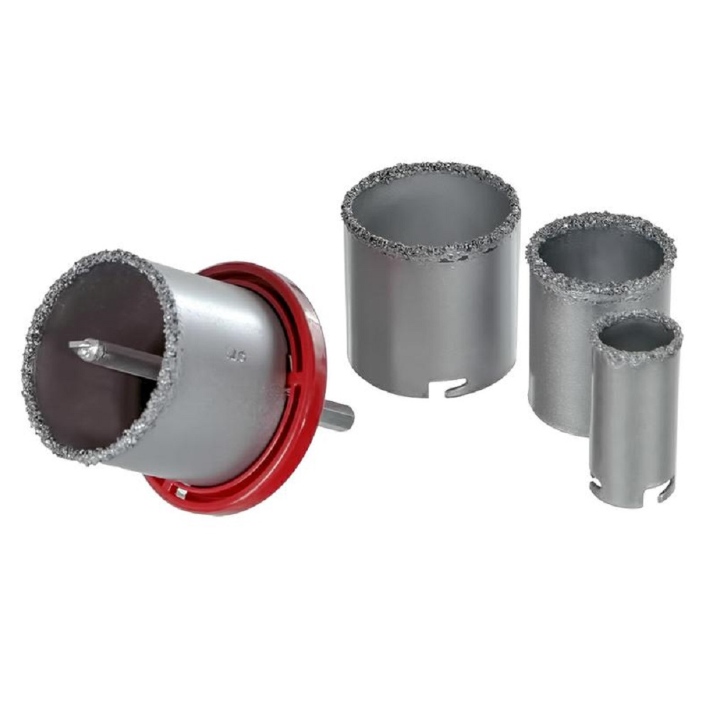 фото Набор коронок с твердосплавным зерном"Мастер" 4 шт 33, 53, 68, 73 мм Практика