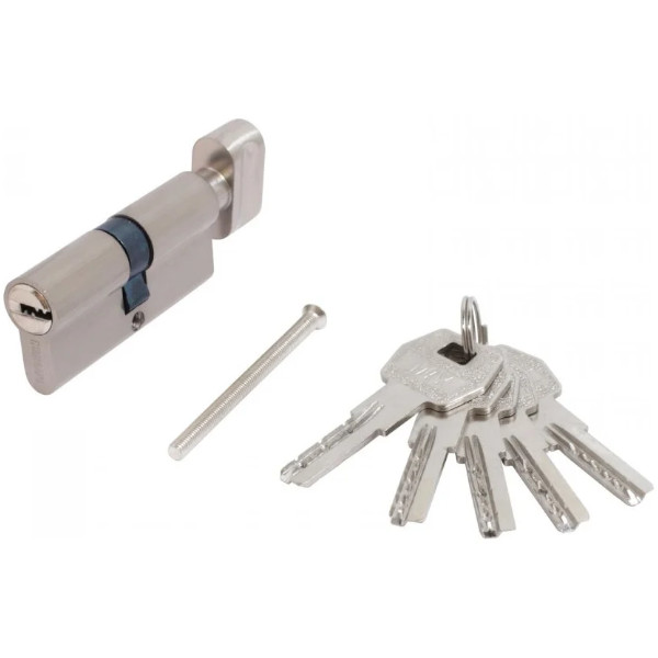 фото       Механизм цилиндрический МАХ 70(35х35В) 5кл SN мат никель перф ключ никель ключ/вертушка СТАНДАРТ ...