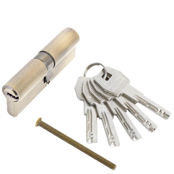 фото Механизм цилиндрический МАХ 80(40х40) 5кл АВ ст бронза перф ключ никель ключ/вертушка  ...