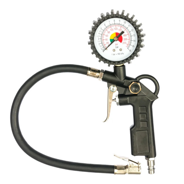 фото        Пистолет для накачки с манометром (100л/мин_0-12бар)_блистер AERO FoxWeld