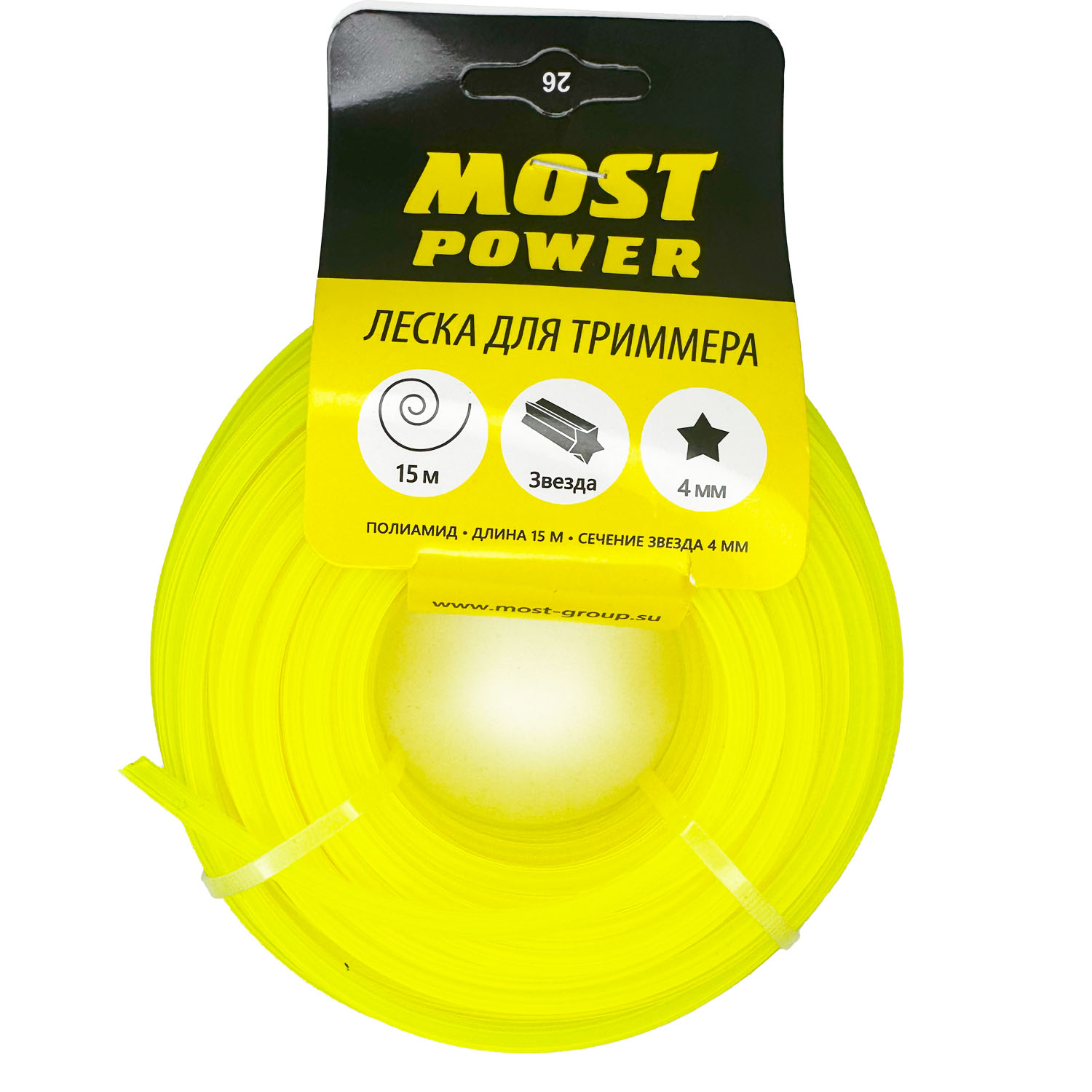 фото Леска 4,0 мм х 15м звезда MOST