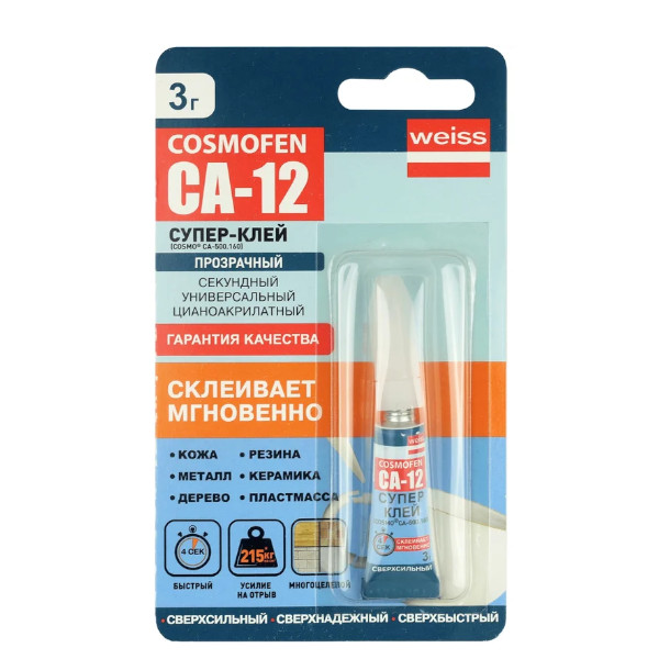 фото   Супер клей 3гр тюбик COSMO CA 12 уп 24шт Германия Cosmofen