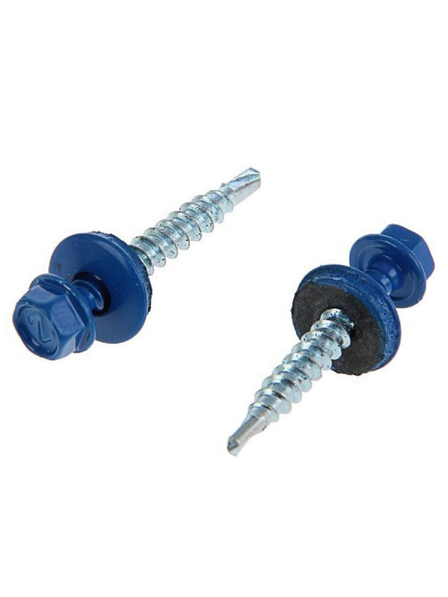 фото Саморезы кровельные сверло 4,8х70 RAL5005 синий в упаковке 100 шт ...