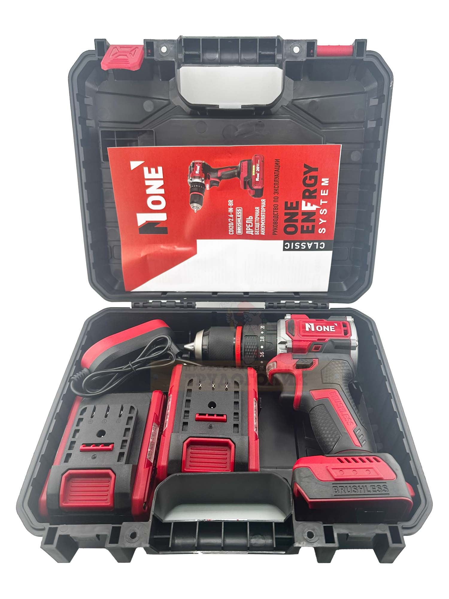 фото Аккумуляторная дрель-шуруповерт CDI 20/2,6-IN-BR ударная(40Hm,20V/2,0Ah,13мм БЗПметал,500-1650об/мин,24акс,КЕЙС) Number one