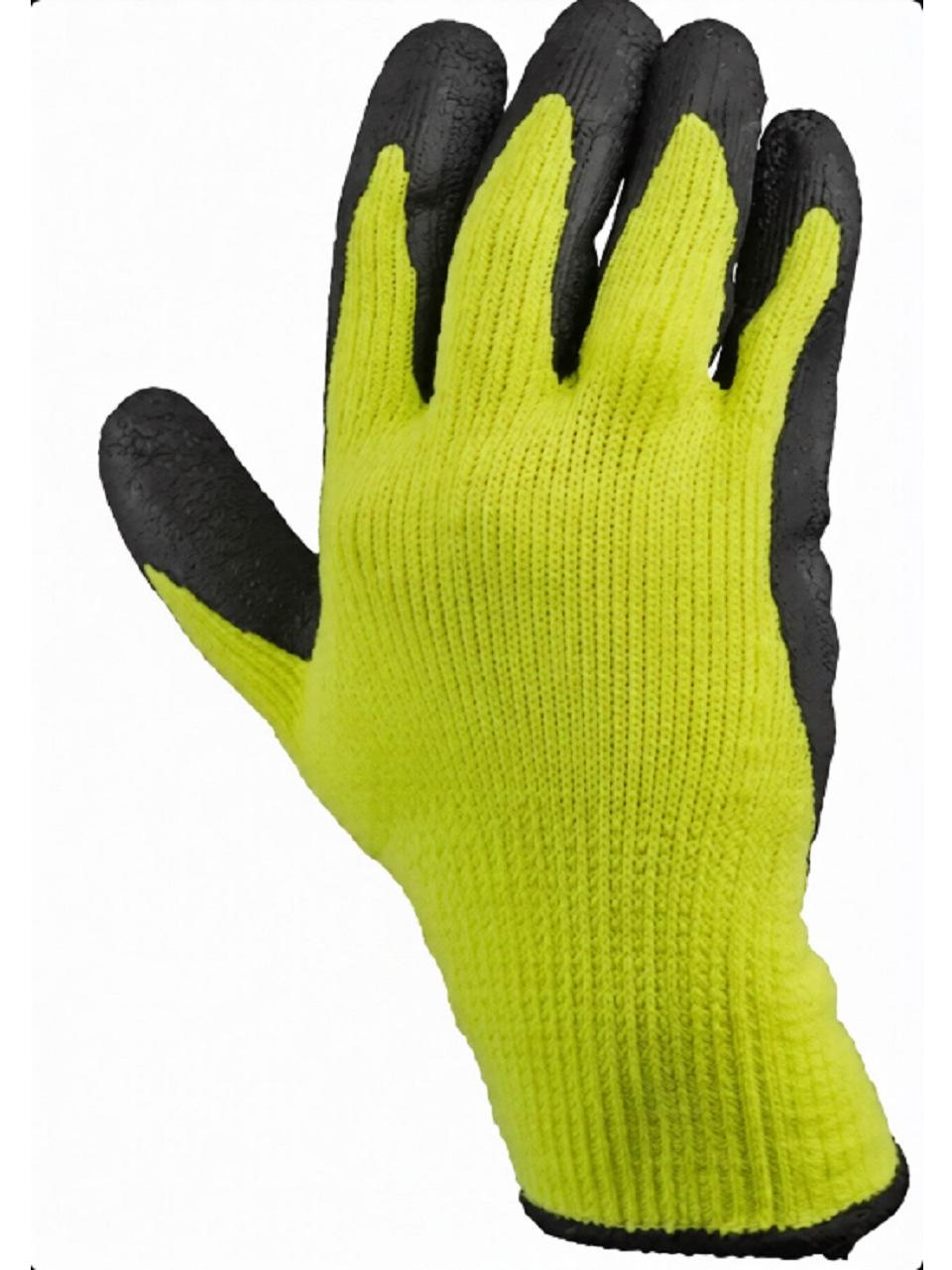 фото Перчатки рабочие утепленные акриловые с рифленым латексным покрытием #111  ...