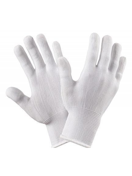 фото Перчатки нейлоновые белые без ПВХ СпецНить