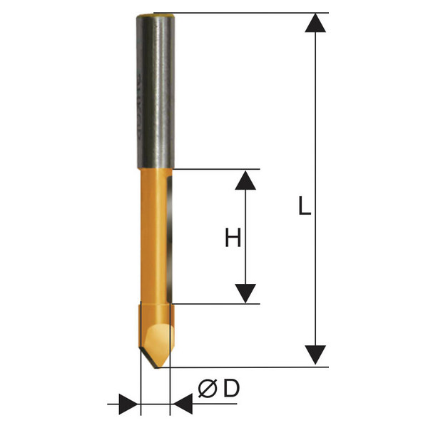 фото Фреза кромочная прямая ф6х19мм хв 8мм Энкор